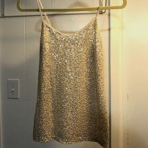 NWOT Express Gold Sequin Tank Top